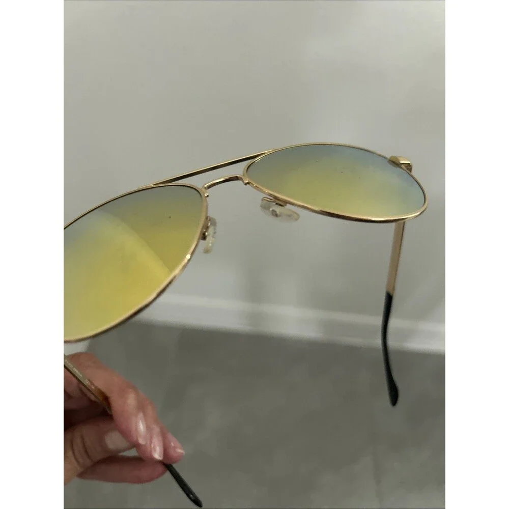 Technomarine Sunglasses Silver Frame Gold Mirror New NO TAG Unisex FREE SHIPPING